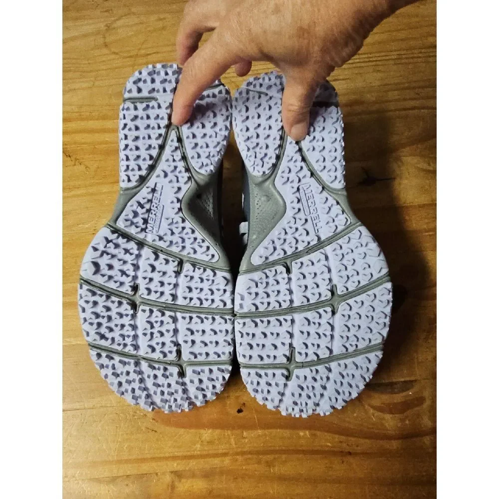 Merrell Women Hydrotrekker Sport Sandal Grey Turbulence Aqua Bungee Lace Up 5.5‎